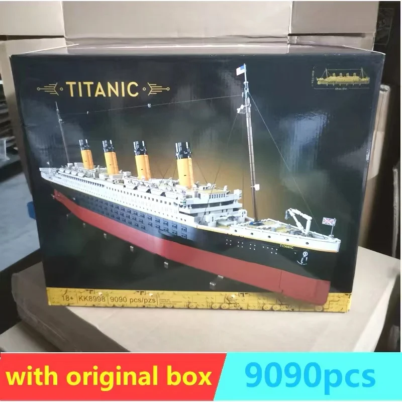 9090PCS with original box Titanic large Cruise Boat Ship Compatible With 10294 Building Block Bricks Toys For Christmas birthday
