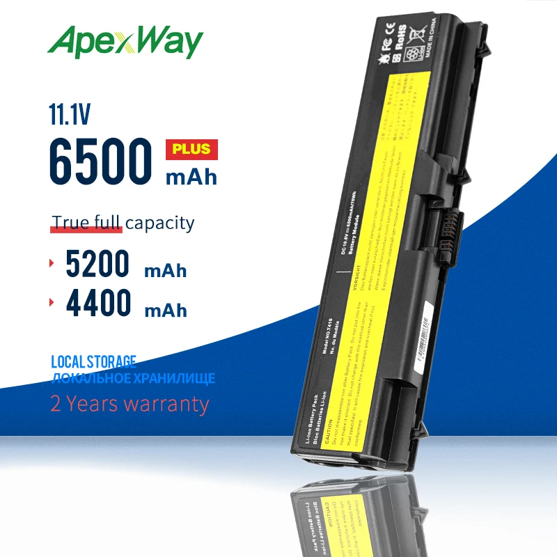 Аккумулятор Apexway для ноутбука Lenovo ThinkPad L512 L412 L520 E425 E520 E525 W520 T410 T420 T510 T520 42T4751 W510 W520 SL410 SL510
