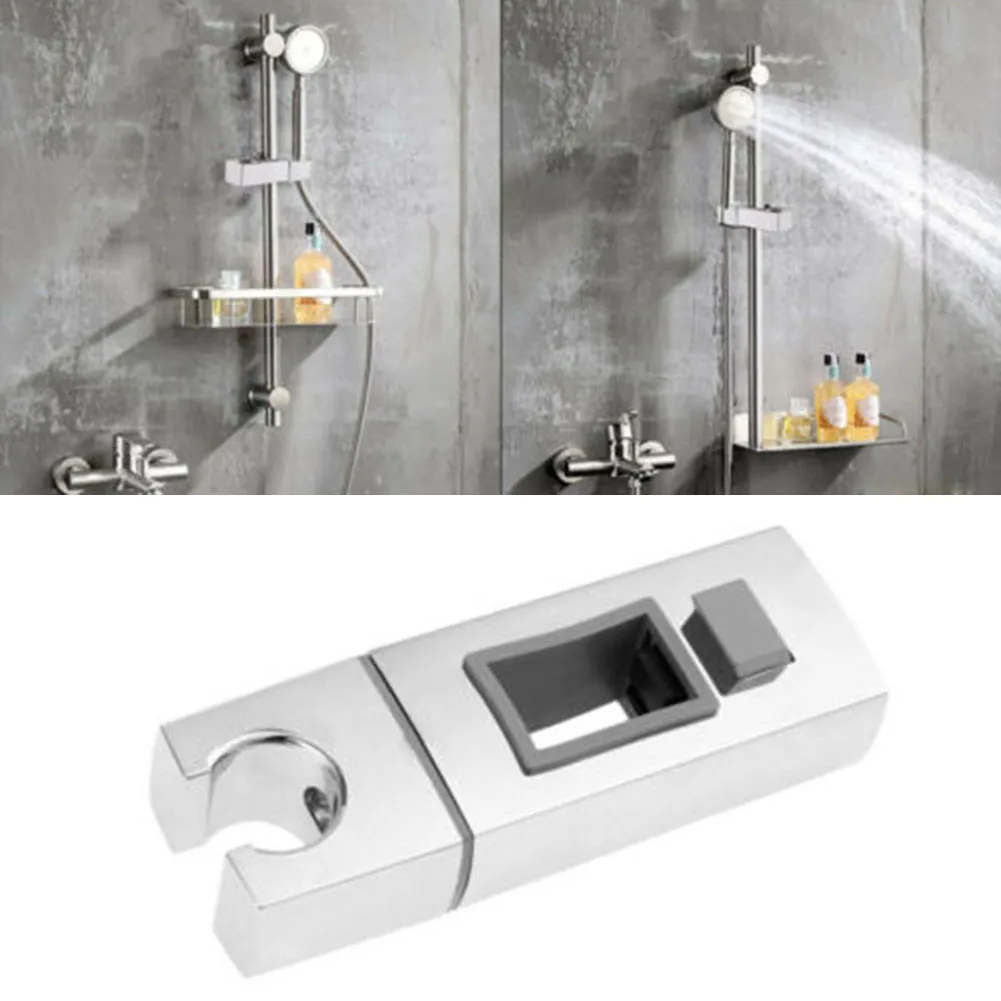 

Adjustable Shower Head Holder Chrome High Quality Riser Rail Bracket Slider Shower Head Holder 1* 10.8*3.9*2.2cm