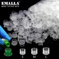 500pcs plastic tattoo ink cups sml disposable microblading steady permanent makeup pigment clear holder caps for tattoo supply