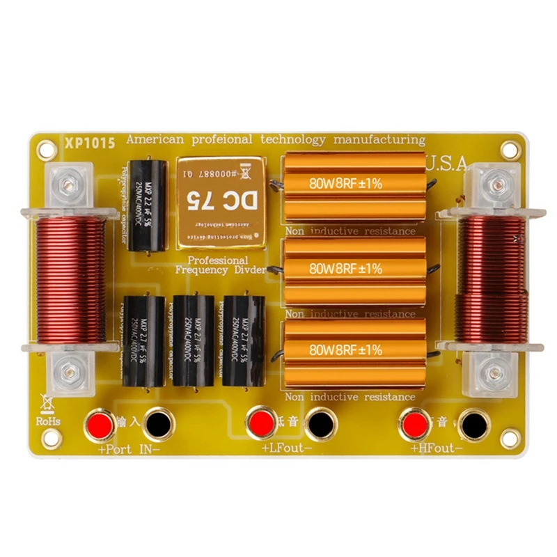 Audio Divider Crossover Two Way Single 18 Inch 15 12 Performance Filter Tweeter