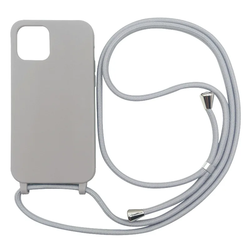 

Hanging Cord Phone Case Suitable for iPhone 12ProMax Candy Color Skin-friendly