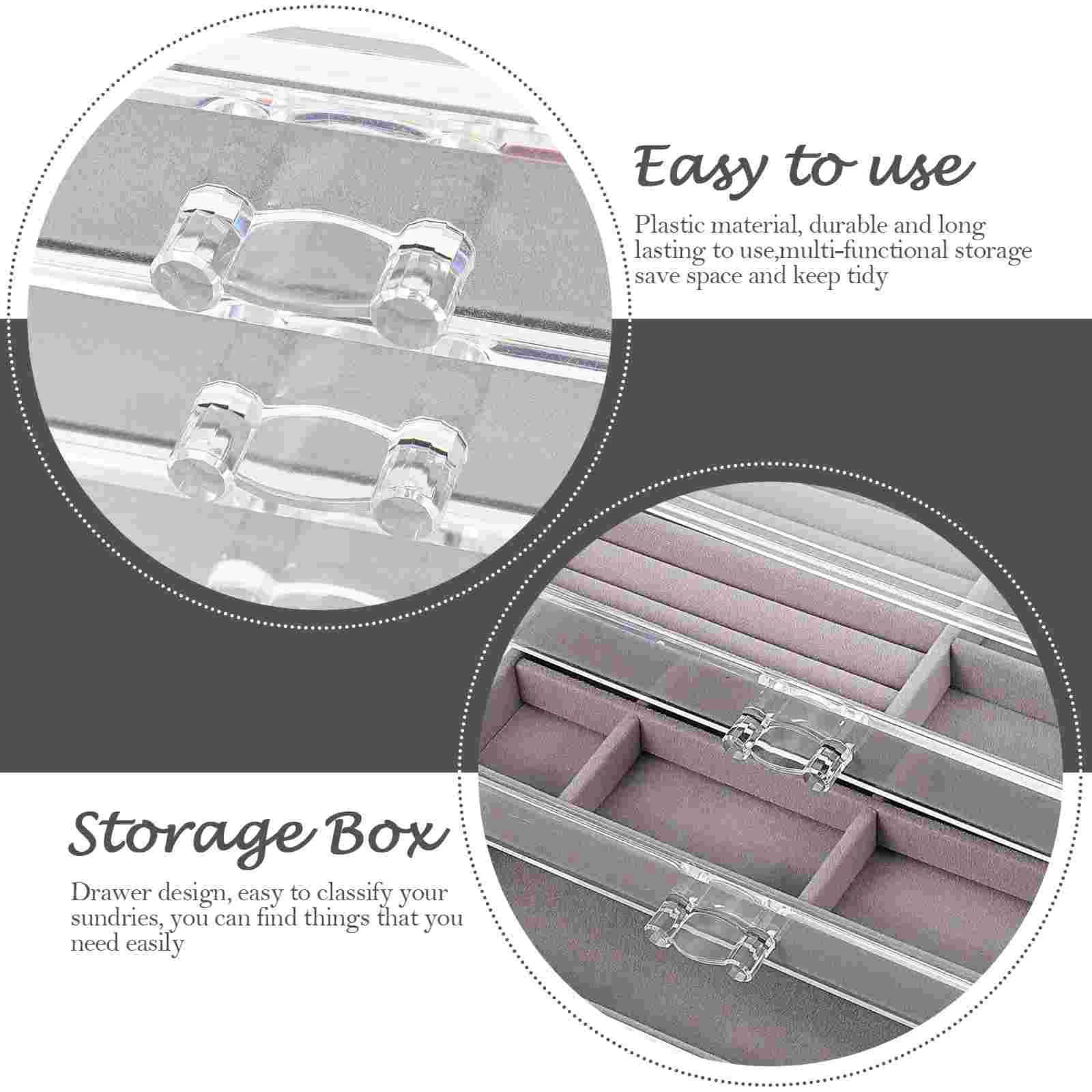 Jewelry Box Storage Organizer Case Display Joyeros De Mujer Organizador Earring Earrings Divider Acrylic Tray Drawer Trinket