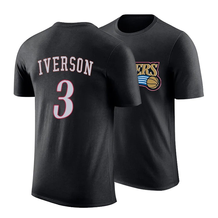 

3XL Mens New American Basketball Jerseys Clothes Philadelphia 76ers Allen Iverson #3 Iverson T-Shirts Sweatshirt High Street