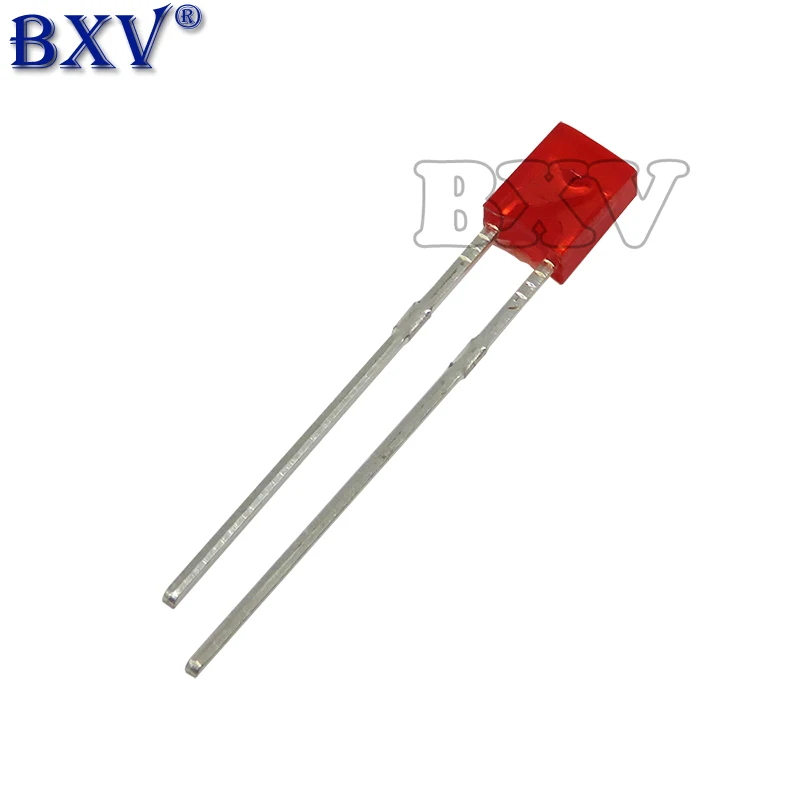 100 шт./лот 2X3X4 2X5X7 квадратный светодиод 234 257 светоизлучающий диод синий красный