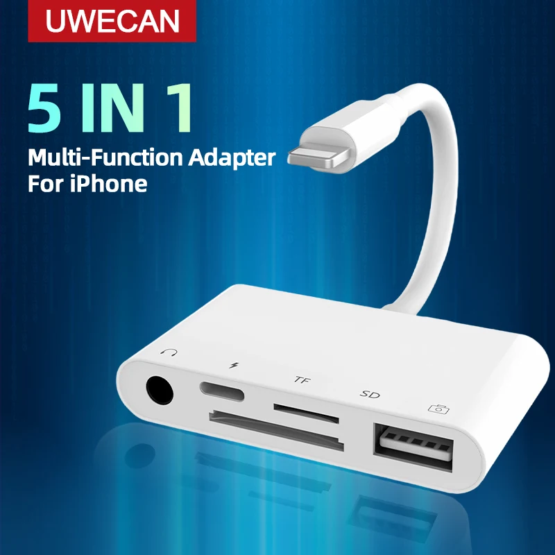 Lightning to USB 3 Camera Adapter/Cable,iPad to OTG Card Reader/HUB,iPad to 3.5mm Headphone Jack with Charging Port for iPhone