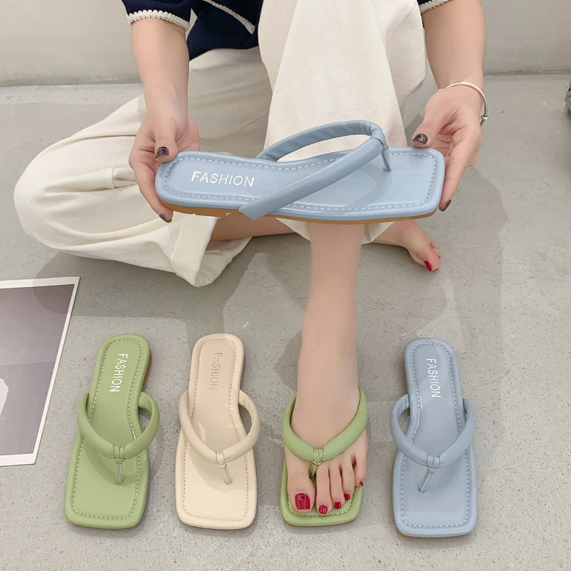 

Female Shoes Slippers Casual Summer Clogs Woman Lady Shallow Rubber Flip Flops Low Slides 2022 Luxury Flat Beach Girl Hawaiian S
