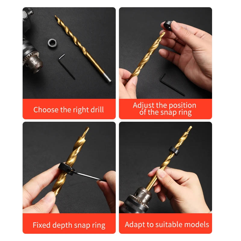 Сверло ступенчатое с наклонным отверстием 1/4 дюйма для работ по дереву - купить