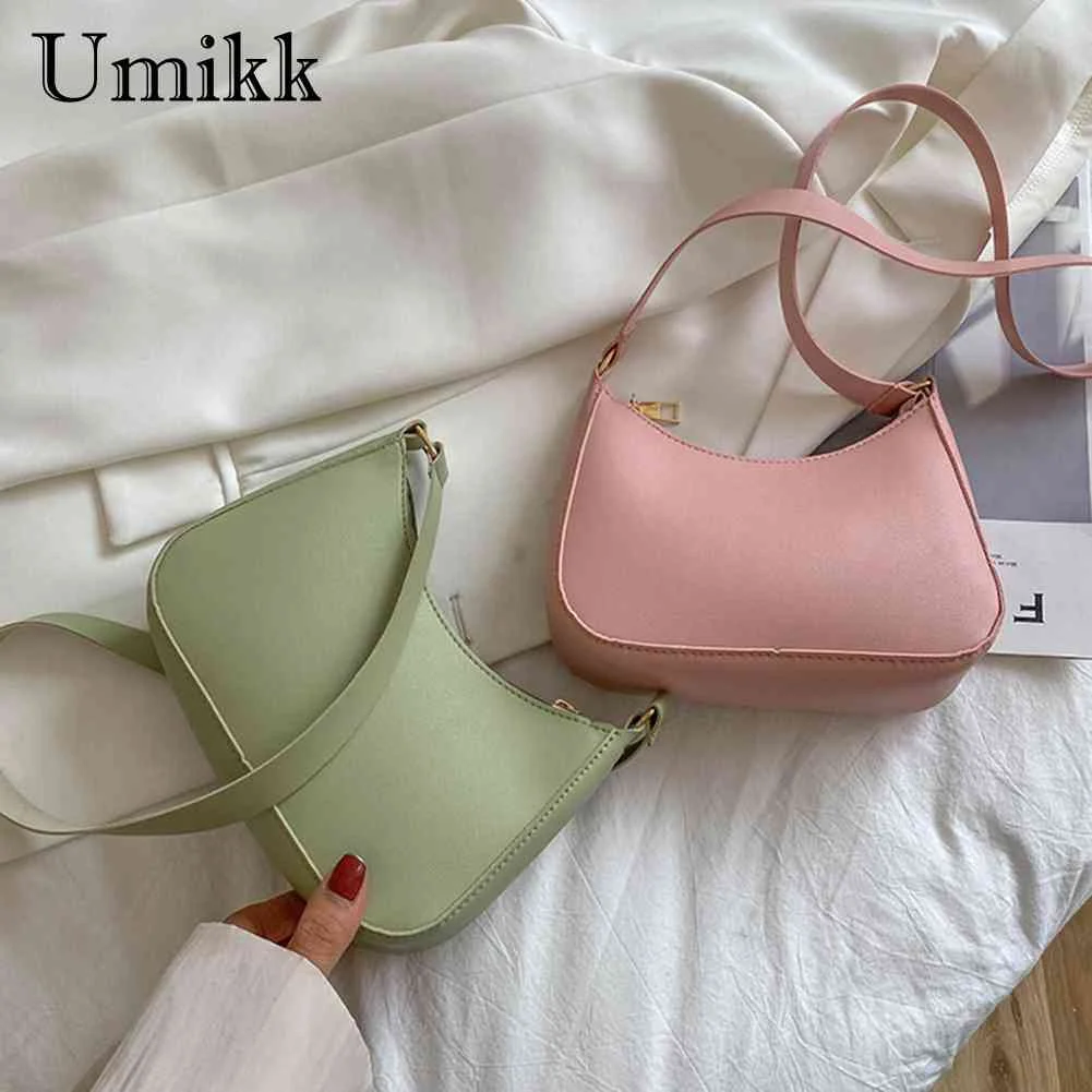 

Luxurious Chains Messenger Bag Retro Women Pure Color PU Leather Bags Shoulder Underarm Bag Casual Ladies Small Handbags