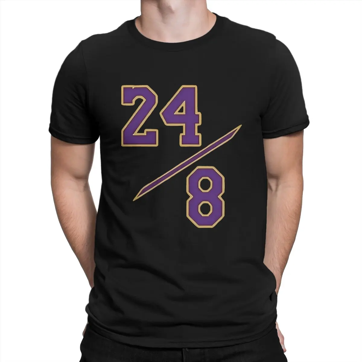 Mamba Forever 24 &amp 8 мужские футболки Черная Мамба забавные 100% хлопковые с круглым