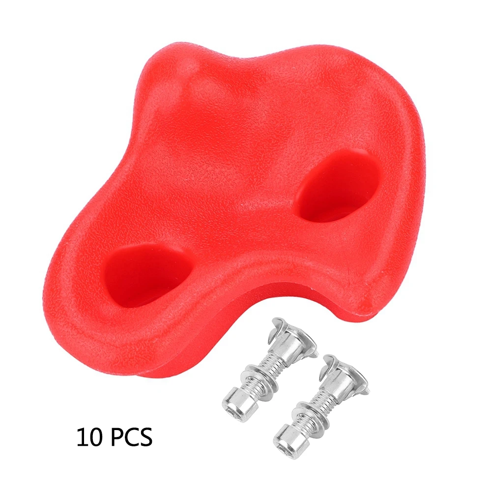 

10PCS Plastic Textured Rock Climbing Stone Rocks Wall Stones Kids Assorted Kit Bolt Red Climbing Stone Climbing Stone Climbing