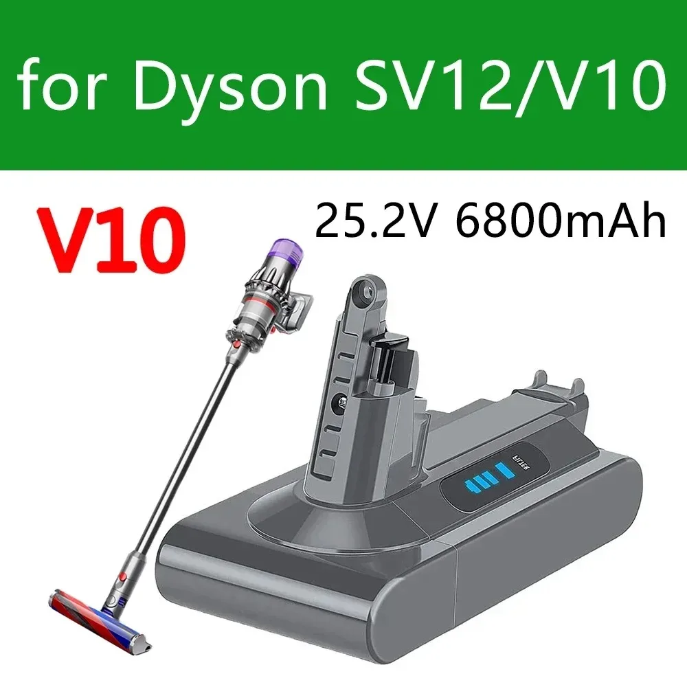 Новинка для Dyson Battery V10 SV12 2300 мАч/4600 мАч/6800 мАч 100 Втч сменный аккумулятор Absolute Fluffy