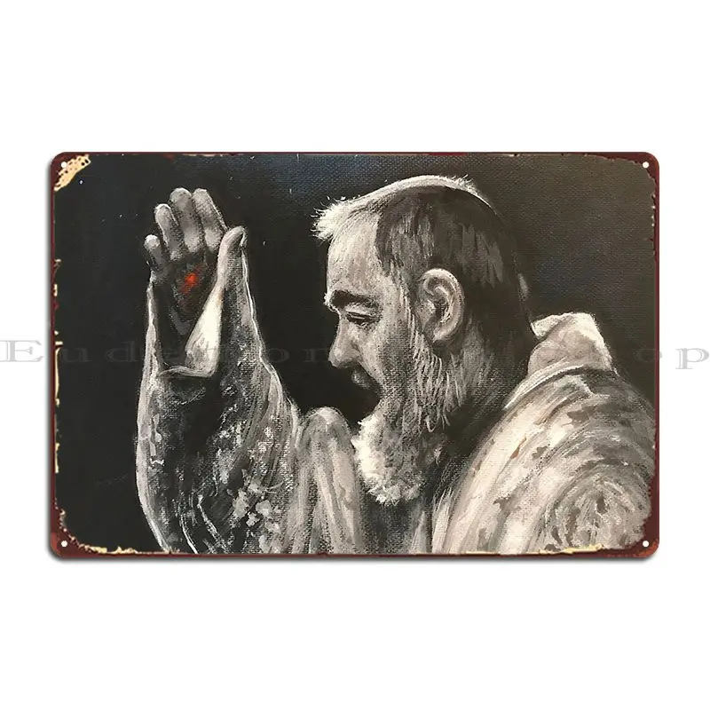 Металлическая вывеска Stigmata Of Saint Padre Pio