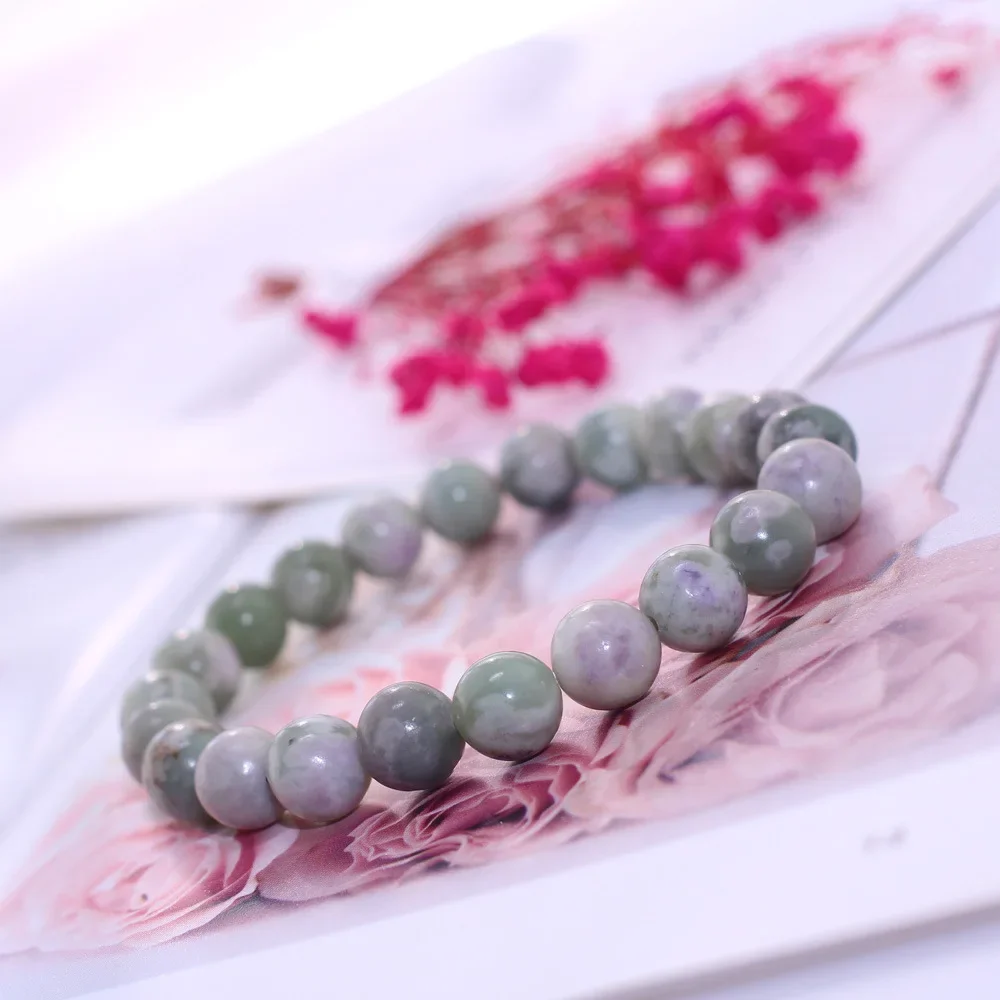 Модный простой браслет с одним кольцом 수tı 8 мм эластичные бусины из веревки