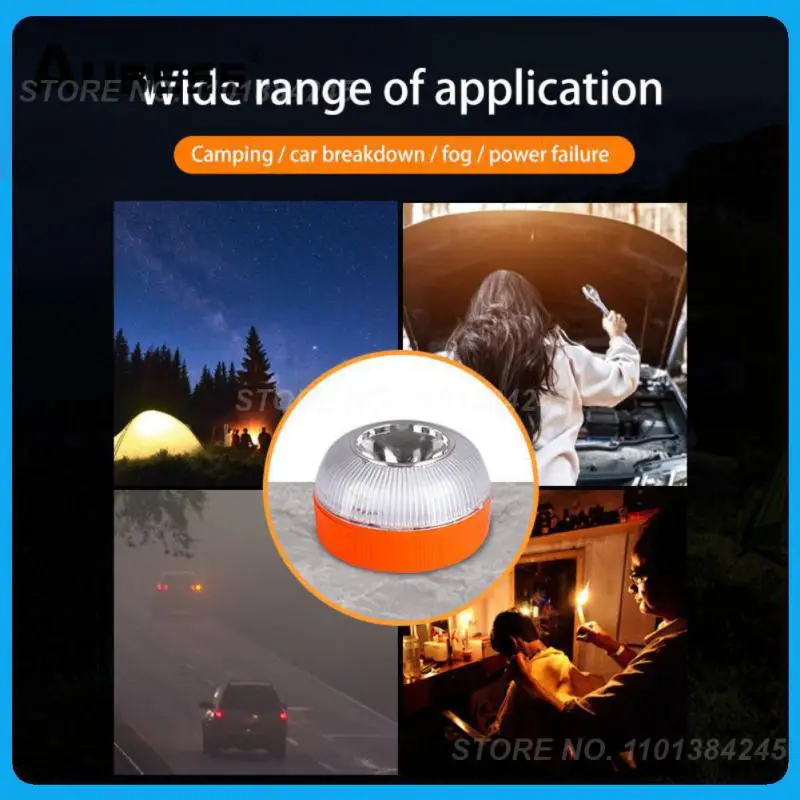 

Flash Beacon Led Rechargeable Road Accident Lamp Flashing Warning Light Car Emergency Light Safety Accessory V16 Strobe Light
