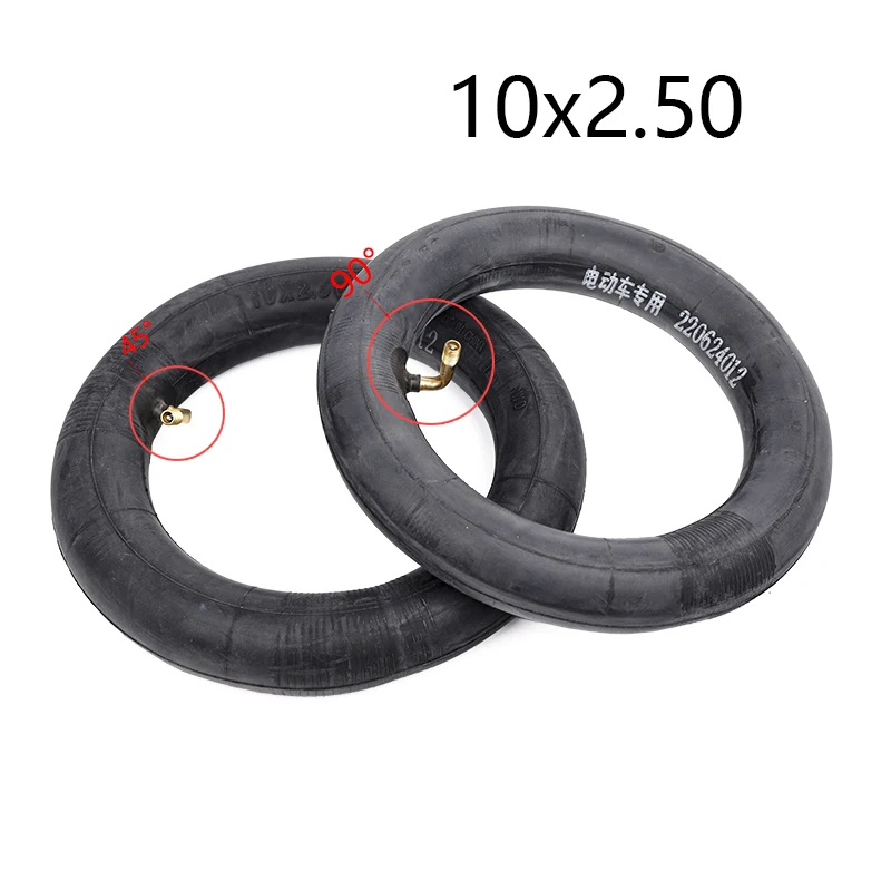 

10X2.50 Inner Tube 10x2.5 Tube Innertube with bent valve 45 90 Degree for Baby Stroller Electric Scooter 80/65-6 10x3.0 255-80