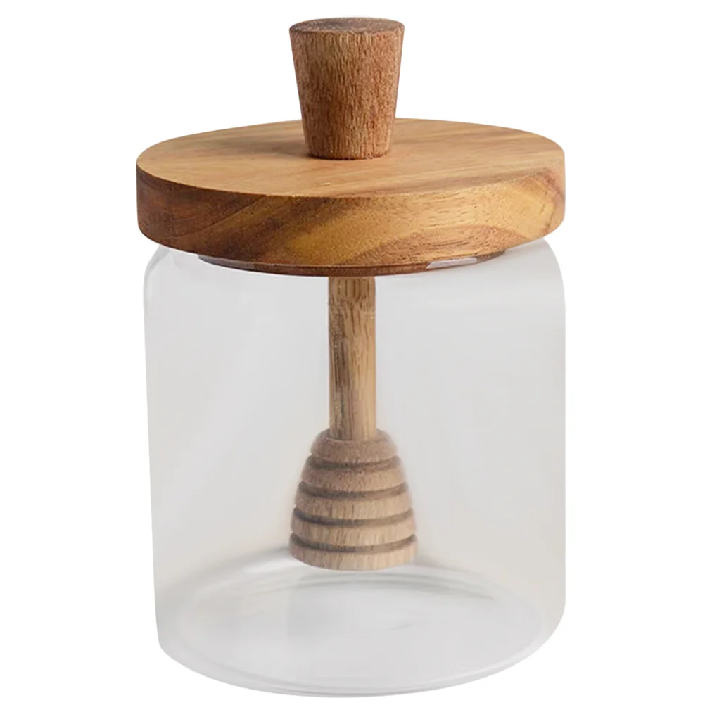 

Honey Pot Glass Honey Jar Honey Dispenser Container Holder for Home Party Covered