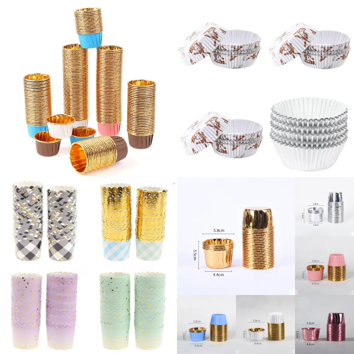 

50/100PCS Muffin Cupcake Liner Cake Wrappers Baking Cup Tray Case Cake Paper Cups Mold Cover Pastry Tools Party Supplies