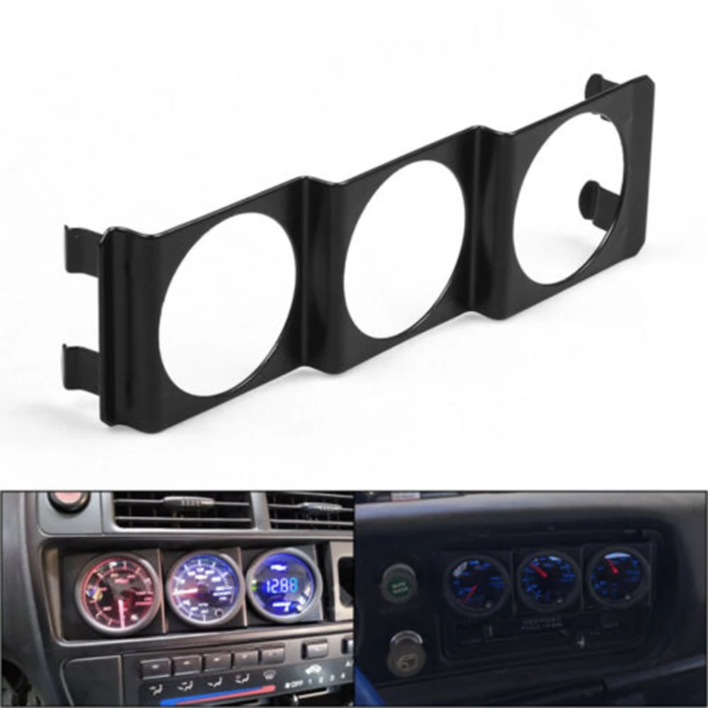 

1Pcs Car Dashboard/Dashboard Radio Bracket Triple (3x52mm) Staggered Gauge Panel Holder Pod Panel Standard Stereo Radio Slot