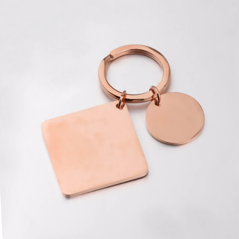 10 шт. квадратные брелоки из нержавеющей стали |