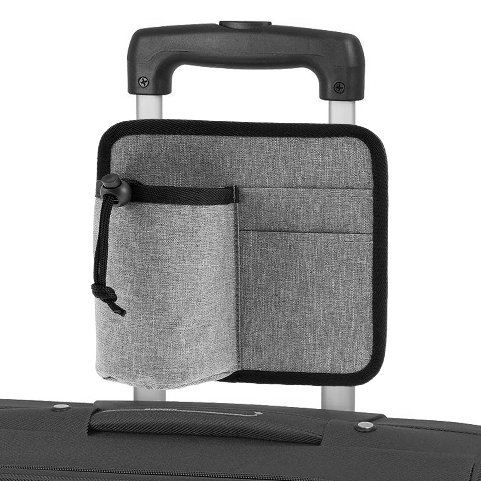 

L Luggage Cup Holder 3 Pockets Suitcase Travel Cup Air Ticket Carrier Foldable Multifunctional Drink Caddy Free Hand Suitcase