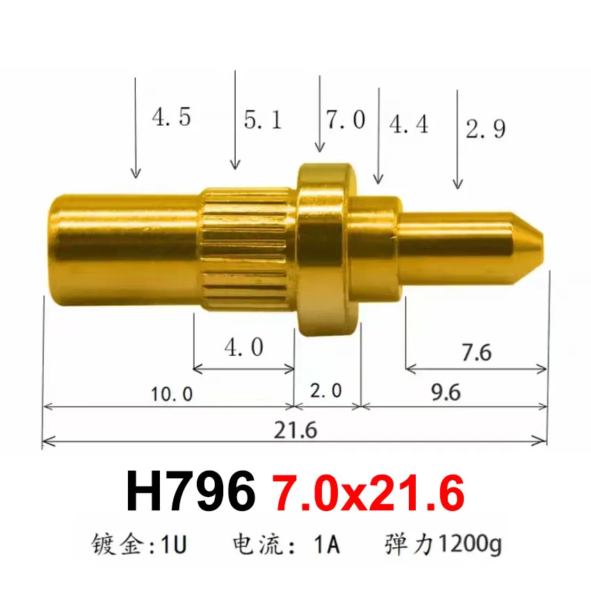 

Cltgxdd 1 шт. 1A 2A 3A 5A тяжелый ток Pogo контактный разъем Pogopin батарея подпружиненный контактный тестер Prob