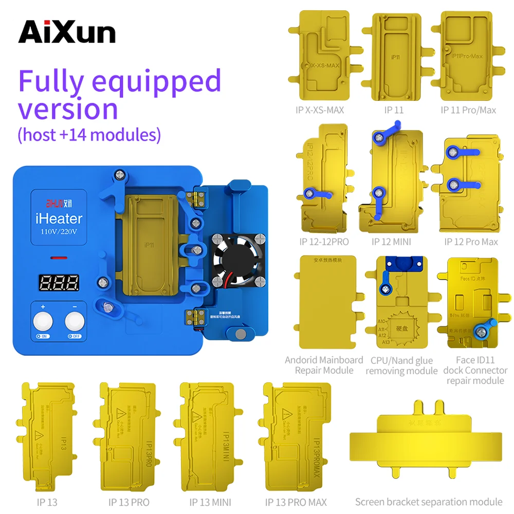 

Интеллектуальная станция для распайки AiXun iHeater Pro, поддержка обогревательных модулей серии X-12, станция предварительного нагрева