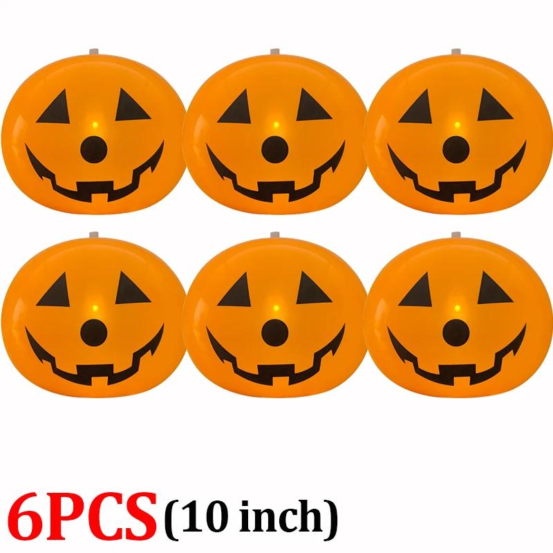 

Светодиодные латексные шары Хэллоуин 10 дюймов 6 шт