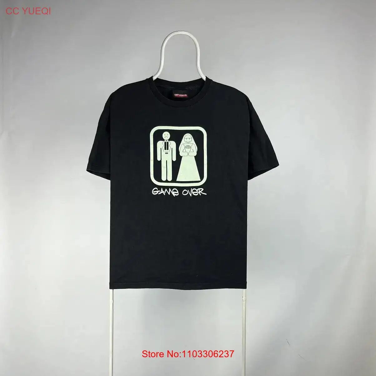 Футболка с надписью Game over Humor винтажная большого размера