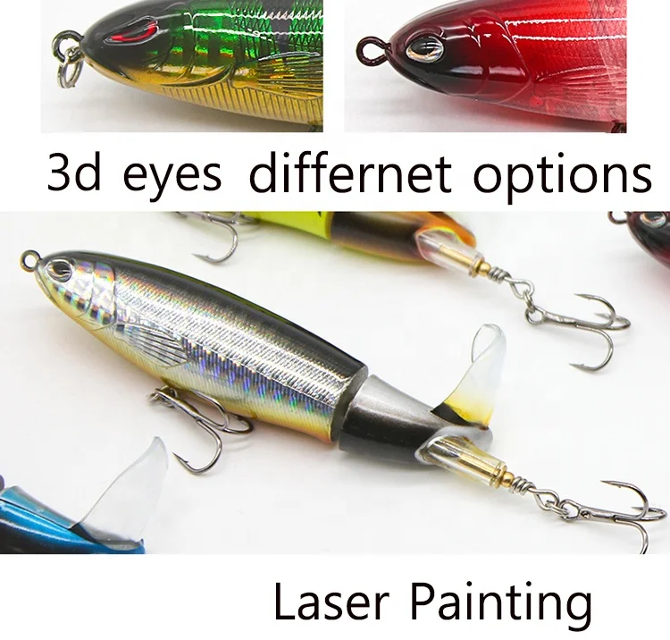 Topwater Artificial Fishing Lures 13g 16g 35g Whopper Plopper With Spinning Tail Popper Wobblers Lures For Pike Fishing