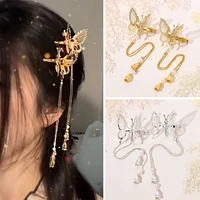 2022 new butterfly hairpins wings can flap of hair clips woman sweet hair accessories girl headwear ornament