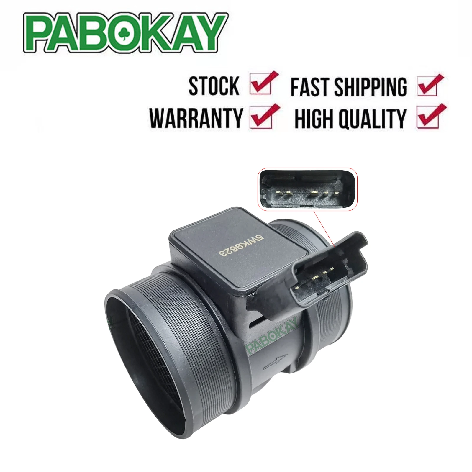 Датчик расхода воздуха для PEUGEOT 206 306 307 8ET009142141 5WK9623 5WK9623Z 000019208Q 19208Q 1920.8Q 9628336380 9639794880