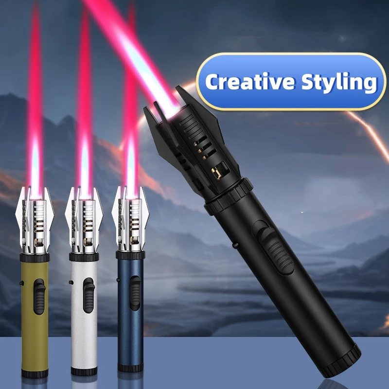 Планета световой меч Бутановая газовая зажигалка 360 ° используется