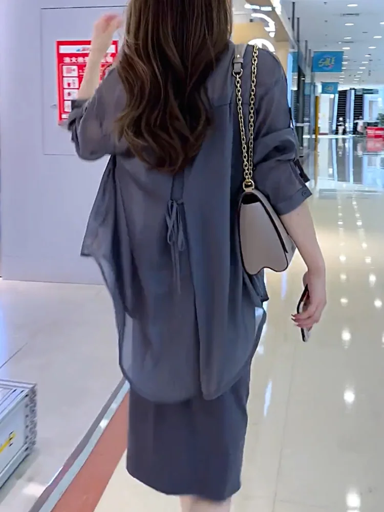 European Goods Fashion Temperament Polo Collar Chiffon Shirts Women's Spring Summer New Design Lace Cardigan Sun Protection Top