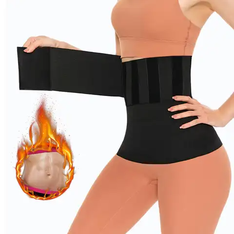 FINETOO Trainer Tummy Control Women Sweat Belt Body Shaper Corset Slimming Shapewear Curve Shaper Workout Fitness Sheath Girdles
