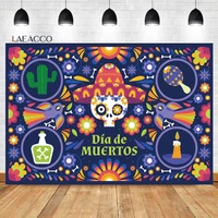 laeacco day of the dead backdrop for mexican fiesta sugar skull flowers dia de los muertos adult portrait photography background