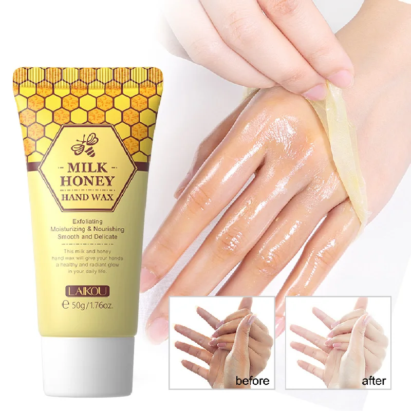 

120g Honey Milk Exfoliating Hand Mask Spot Removal Lighten Dark Pigmentation Remove Dead Cell Repairing Wax Body Scrub Skin Care