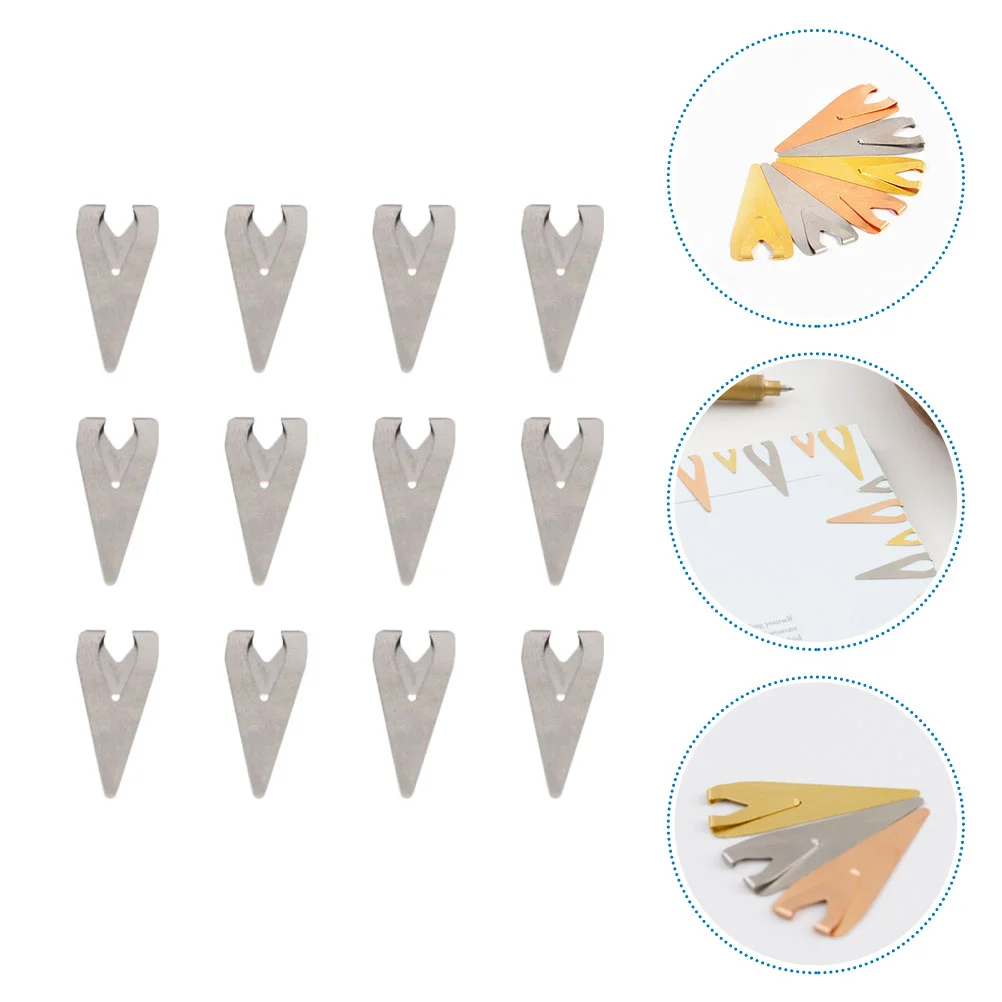 

12Pcs Decorative Bookmaker Clips Vintage Metal Bookmaker School Office Supplies