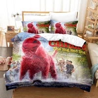 clifford the big red dog bedding set single twin full queen king size bed set aldult kid bedroom duvetcover sets 3d cartoon