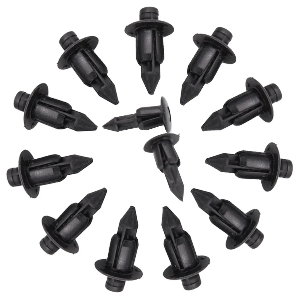 50pcs/lot Car 6mm Black Panel Rivet Fasteners Push Pin Clips Kit Plastic For Suzuki GSXR Interior Accessories Cilps - купить по