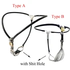 Женский Невидимый силиконовый Пояс верности из нержавеющей стали защитные трусики страпон с замком БДСМ бондаж взрослые секс-игрушки с отверстием для женщин