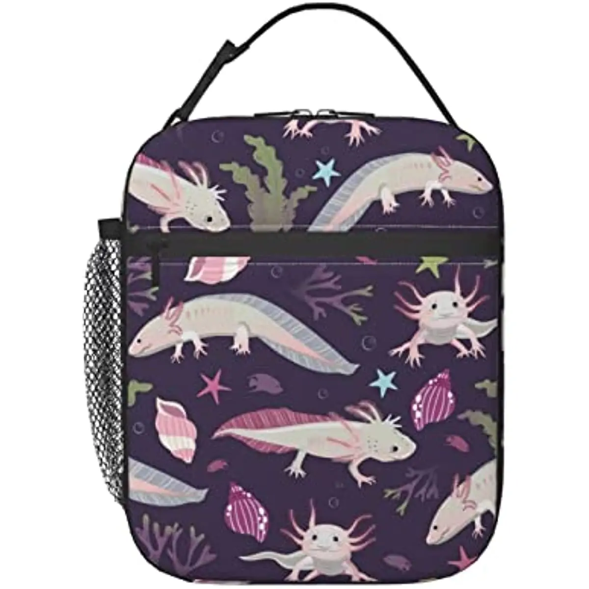 

Axolotl Lunch Box Reusable Insulated Totes Lunch Bag Thermal Cooler For Men Women Teenager Work Office Beach Picnic