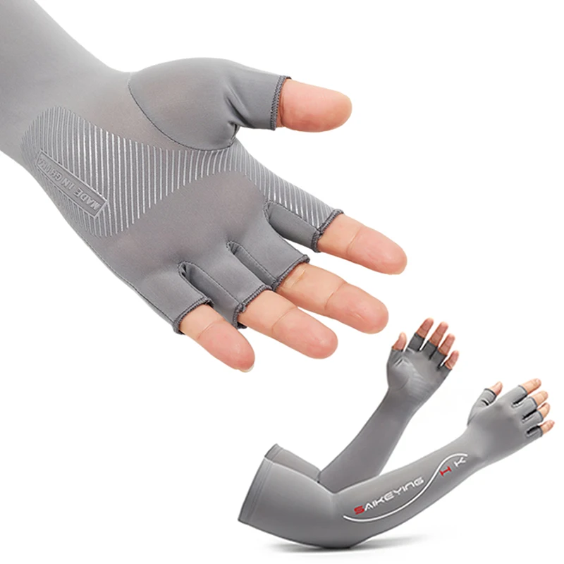 Мужские Летние Солнцезащитные Нарукавники Для Рыбалки Эластичные С Защитой От