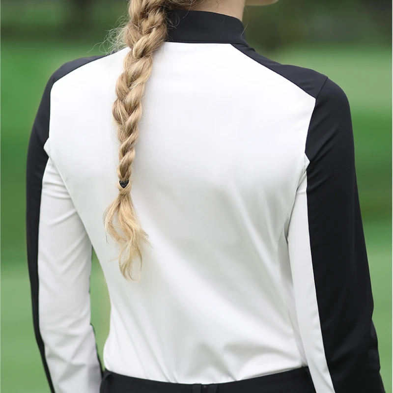 PGM Golf Clothing Women's Long Sleeve T-Shirt Shirt Women High Elastic Warm Tops Spring Autumn Sports Casual Polo Shirt YF339