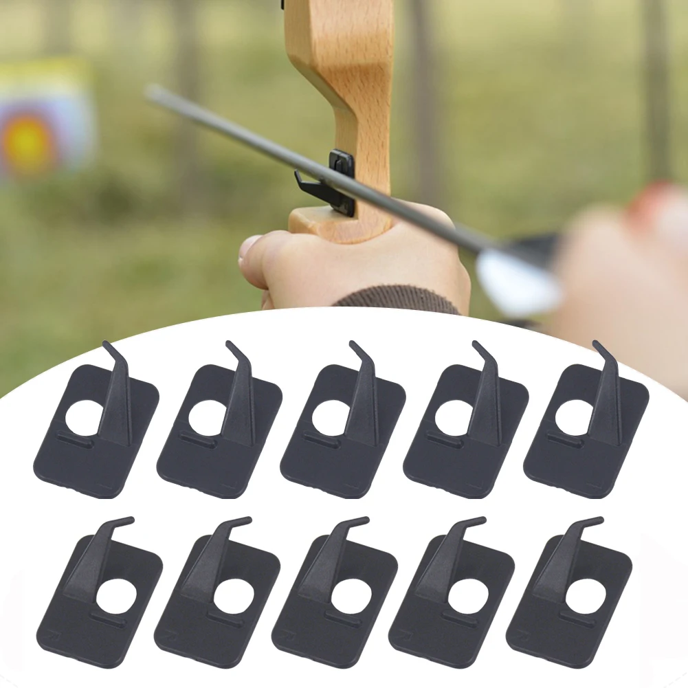 

10 Pcs Plastic Self-Adhesive Arrow Rest Right/Left Handed Archery Recurve Bow Rest for Outdoor Hunting Shoot Accessories Black