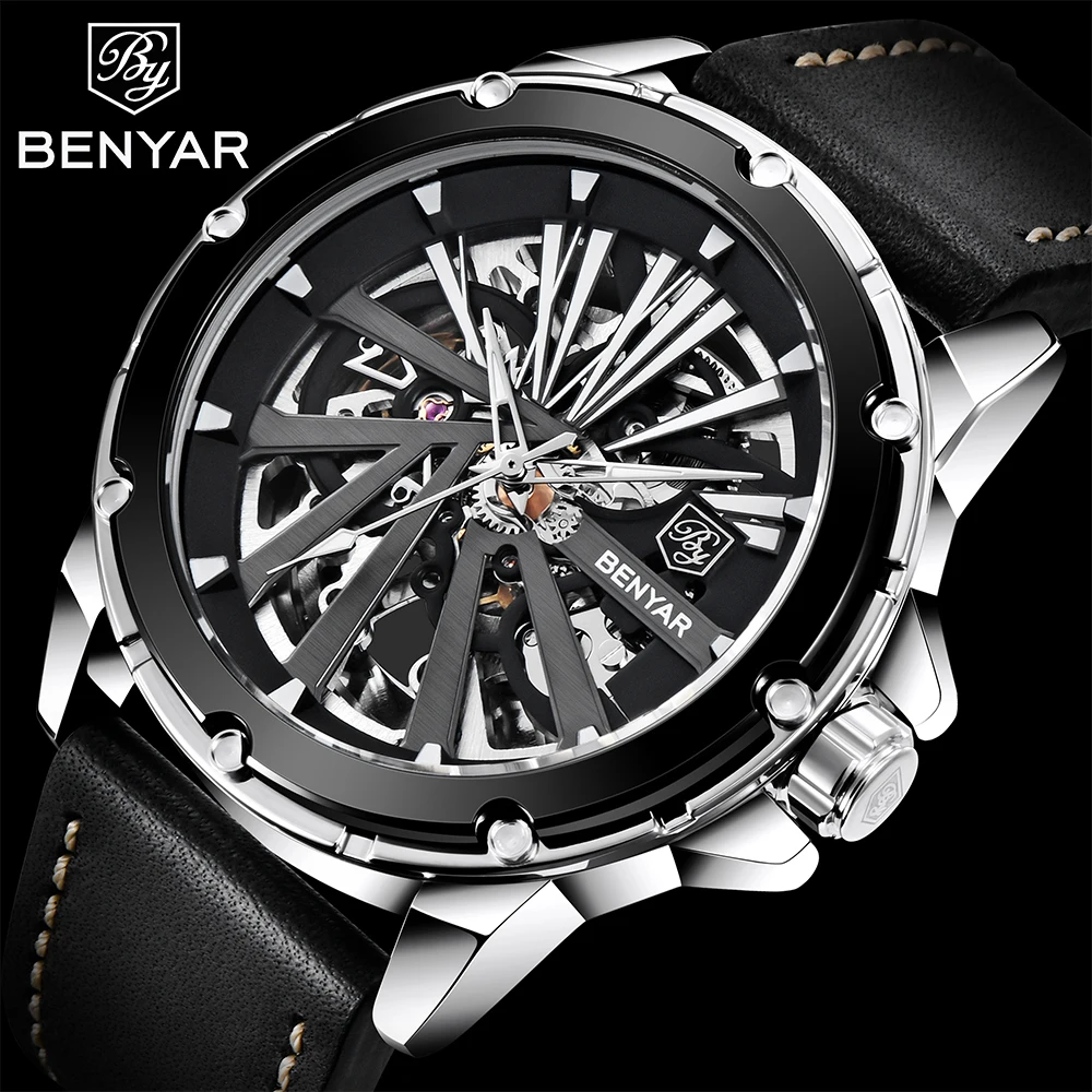 BENYAR Luxury Brand Military Sports Men's Watch Mechanical Automatic Winding Men's Watch Waterproof Shockproof Design