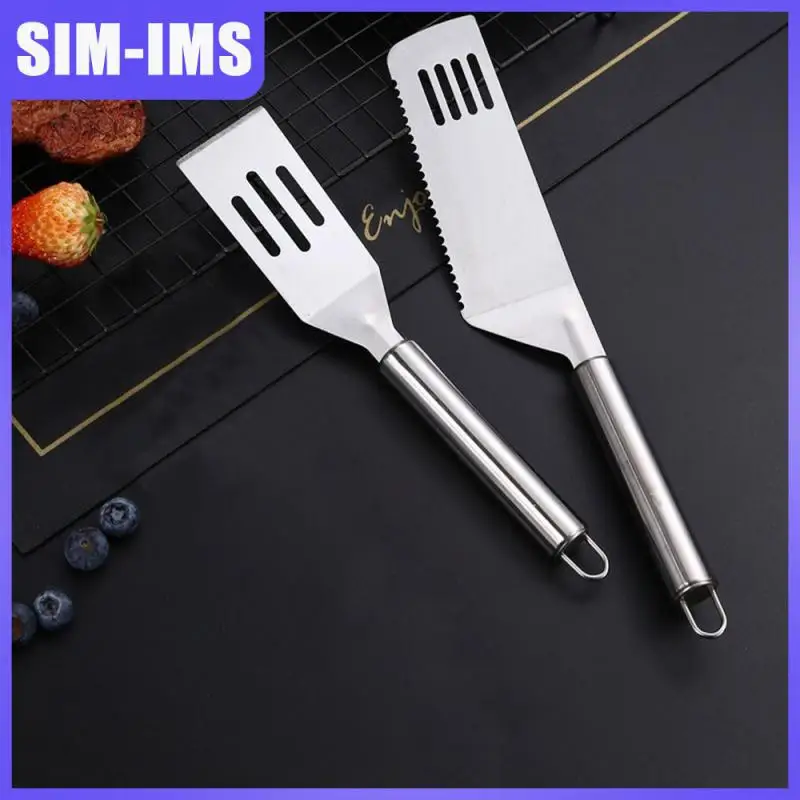 

Polishing Process Mirror Polishing Kitchen Tool 1 Cooking Shovel Cooking Shovel Round Smooth Handle Design Steak Spatula