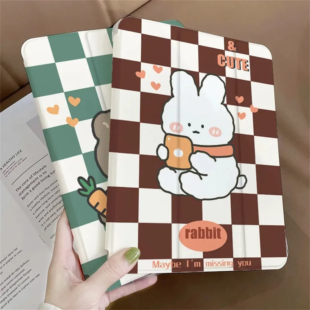 

Tri Fold Cartoon Cute Tablet Case Capa for iPad 9th Generation 2021 10.2 10.9 Air 4 3 2 1 9.7 Inch 5th 6th Pro 10.5 Cover Funda