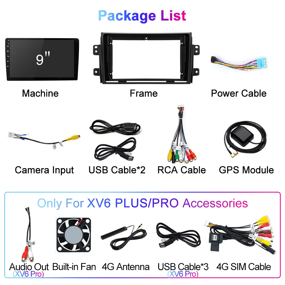Автомагнитола XIMA XV6pro 4G Android для Suzuki SX4 2006-2013 Fiat Sedici 2005-2014 автомагнитола мультимедиа
