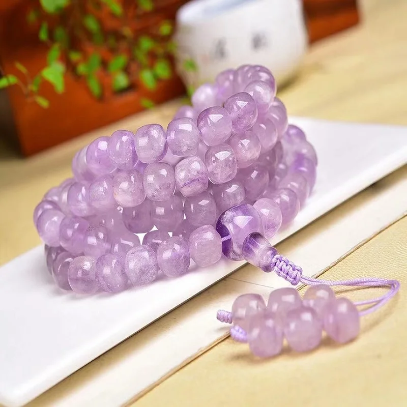 

Лавандовый аметист, волшебные бусины, 108 шт., 10 мм, браслет, Исцеляющие фэн-шуй кристаллы, домашное украшение ручной работы каменные браслеты